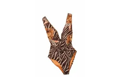 Agua Bendita Florentine Jambo One Piece In Jambo Animal Print