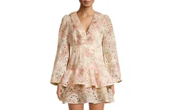 Line And Dot Meadow Mini Dress In Pink Multi