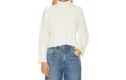 Free People Soul Searcher Moc Sweater In Ivory
