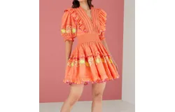 Alivia Perla Dress In Coral