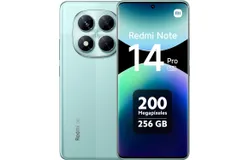 Xiaomi Redmi Note 14 Pro 5G &plus; 4G LTE &lpar;for Tmobile Mint Tello & Global&rpar; &lpar;256GB &plus; 8GB&rpar; NFC 6&period;67" 120Hz 200MP Pro AI Camera  Unlocked Dual Sim &lpar;Coral Green&sol;Blue&rpar;-New