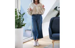 Project Social T Samson Bubble Hem V-Neck Hoodie In Mother Of Pearl