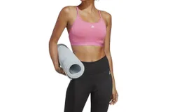 Adidas Light Support Removeable Pads Training Sports Bra In Pink