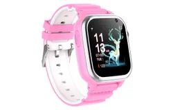 Smart Watch for Kids 4-12 Years Old with Games Camera Alarm Video Music Player Pedometer Flashlight Birthday Gift for Boys And Girls &lpar;Pink&rpar;