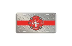 Fire Dept Diamond License Plate