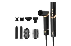 Folding eight-in-one multifunctional hair dryer comb&comma; HY-188&comma;BLACK