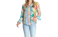 Apny Over The Rainbow Top In Multi-Colored
