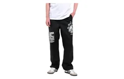 Obey Clothing Big Timer Twill Carpenter Pants In Digital Black