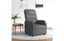 Stand up Massage Chair Anthracite Faux Leather