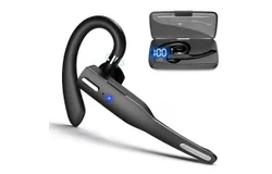 Bluetooth Headset&comma; Wireless Bluetooth Earpiece with 500mAh Charging Case 72 Hours Talking Time Built-in Microphone for iOS Android Cell Phone&comma;Hand-Free Headphones &comma; Office
