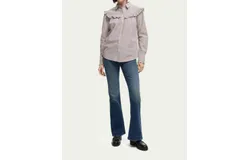 Scotch & Soda Charm Flared Organic Cotton Jeans In Blue