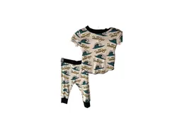 Rowdy Sprout Kid&apos;s Beach Boys Short Sleeve Pj Set In White