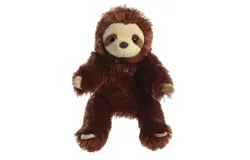 Aurora® Interactive Hand Puppet 30&period;5cm Sloth Brown Stuffed Animal