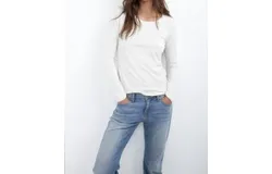 Velvet By Graham & Spencer Kilia Vintage Slub Tee In White