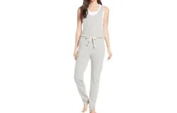 Sol Angeles Chevron Overall Jumpsuit In Heather