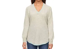&isla Zippy Sweater In Pale Grey