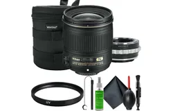 Nikon AF-S NIKKOR 28mm f&sol;1&period;8G Lens Black &plus; Innovexee Lens Mount Adapter Compatible with Nikon F Mount G-Type Lens to All Sony Alpha E-Mount Cameras &plus; Lens Case 6"  &plus; 67mm UV Filter &plus; Lens Cap Holder &plus; Cleaning Kit &plus; Dust Blower &plus; Lens Cleaning Pen