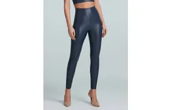 Commando Faux Leather Leggings In Navy