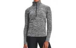 Under Armour Women&apos;s Tech Half Zip - Twist Shirt In Black &sol; Black &sol; Metallic Silver