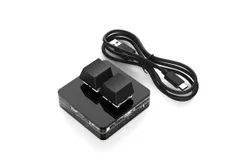 Customizable mini two-key keypad with shortcut copy-paste hot-swappable office gaming mechanical keys