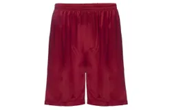 Pj Harlow Adam Satin Boxer With Faux Fly In Red