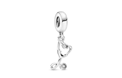 Charm Pandora Colgante De Estetoscopio En Forma De Corazón 799072C01 &vert; Joyería De Lujo Para Mujer &vert; Ideal Para Regalo Elegante &vert; Compatible Con Charms Pandora