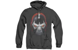 Batman Bane Head Adult Heather Hoodie &sol; Hooded Sweatshirt