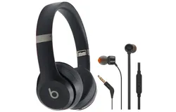 Beats by Dr&period; Dre Beats Solo 4 Wireless On-Ear Headphones &lpar;Matte Black&rpar; &plus; JBL T110 in Ear Headphones Black
