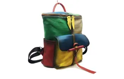 Genuine Leather Design Multi-Color Backpack Large Capacity Bucket Bag Women&apos;s Unique Shoulder Bag &lpar;Yellow&rpar;