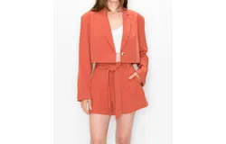 Geegee Bertrand Blazer Set In Adobe Rose