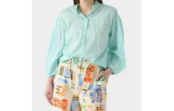 Antik Batik Anna Blouse In Aqua