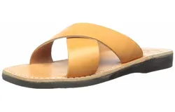 Jerusalem Sandals Elan Slide Sandal In Tan