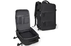 Mochila de Viaje Grande coowoz para Mujeres y Hombres&comma; Mochila de Cabina&comma; Mochila de Senderismo Impermeable para Deportes al Aire Libre&comma; Mochila Casual para el D&iacute;a de Viaje &lpar;Negro&rpar;