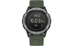 NORTH EDGE ALPS Men&apos;s Watches Men&apos;s Military Watches Men&apos;s Carbon Fiber Waterproof 164FT Pedometer Compass Tactical Sports Minimalist Metronome EL Backlight Nylon &lpar;Green&rpar;-NEW