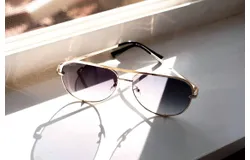 Julia Rose Unisex The Alex High Quality Aviator Sunglasses In Gold&sol;gray