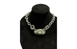 Art By Amy Labbe Small Gun Necklace In Silver&sol;turquoise&sol;green