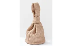 Cleobella Celine Woven Handbag In Bone