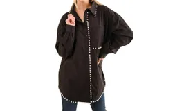 And The Why You Are Extraordinary Button Down Shirt In Black