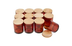 Pavelle 10 oz&period; Glass Candle Jars with Lids&comma; Candle Jars For Making Candles and Storage&comma; 12 Pcs