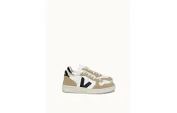 Veja V-10 Chromefree Leather In Sahara&sol; Extra-White&sol; Black