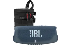 JBL Charge 5 Portable Waterproof Bluetooth Speaker with Powerbank &lpar;Blue&rpar; &plus; Case