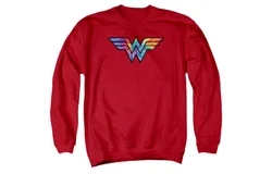DC Comics Wonder Woman Wonder Woman Tie Dye Logo Adult Crewneck Sweatshirt
