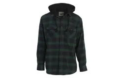 Gioberti Men&apos;s Removable Hoodie Plaid Checkered Flannel Button Down Shirt