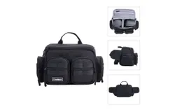 Cwatcun D96 Camera Bag Travel Camera Shoulder Bag Available for 1 Camera + 1 Lens Water-resistant Shock-proof Camera Case for Mirrorless Camera with Removable Dividers And Shoulder Strap Compatible