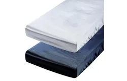 Satin Pack n Play Sheet Set 2 Pack Ultra Soft Silk Fitted Mini Crib Sheets Playard Sheet Protect for Baby Hair and Skin&comma; Grey & Navy