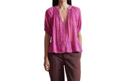 Apiece Apart Lumina Pullover Top In Raspberry