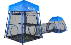 CatFurnitureTentforIndoorandOutdoorPlaypenPortableCatTunnels&comma;OutdoorKennel&lpar;2Tunnels&rpar;