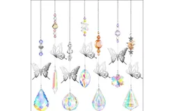Butterfly Crystal Pendant - 7-piece set