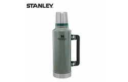 Stanley Classic Vacuum Insulated Wide Mouth Bottle - Charcoal - BPA-Free Stainless Steel Thermos for Cold & Hot Beverages - 1&period;4L（Green）