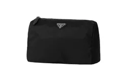 Prada Re-Nylon Necessaire Tessuto Nylon Nero Black Large Pouch Clutch Bag